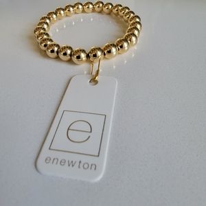 e newton -classic gold 8mm bead bracelet